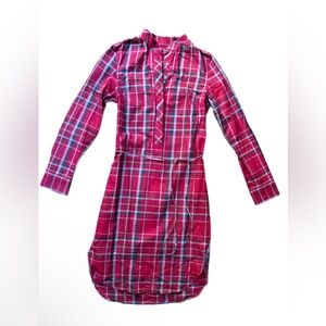 Lauren Ralph Lauren Women’s Red Plaid Shirt Dress Size 0